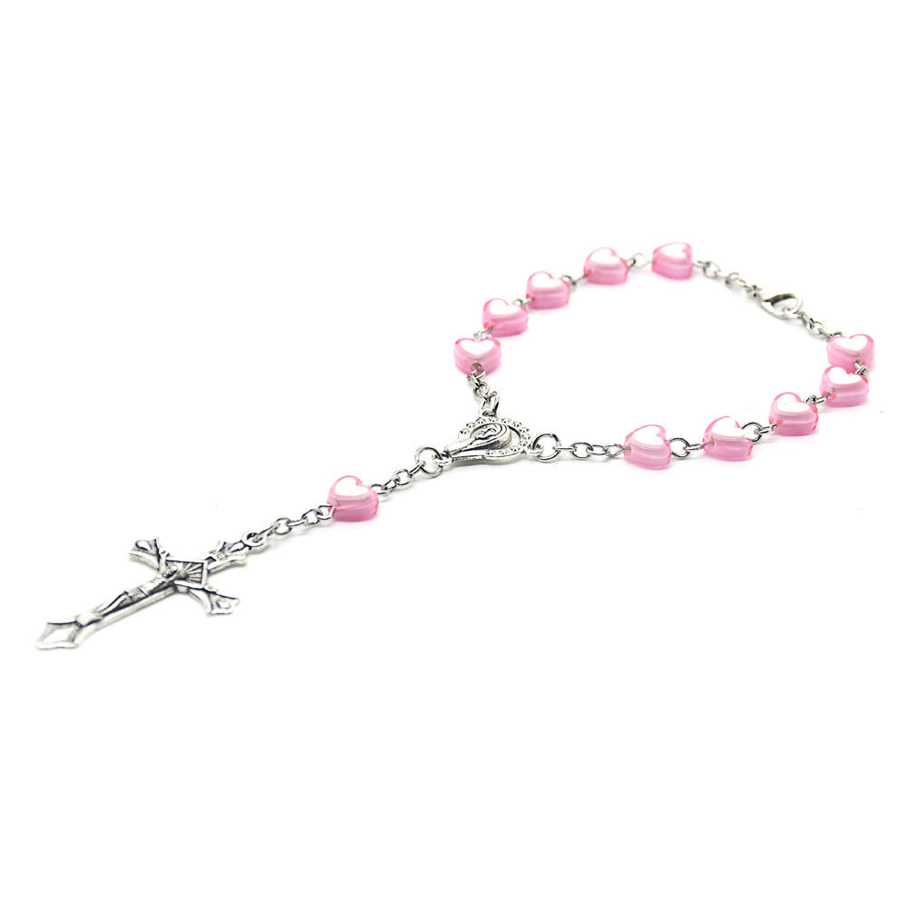 Kreuz Taufperlen Rosenkranz Armband Armband