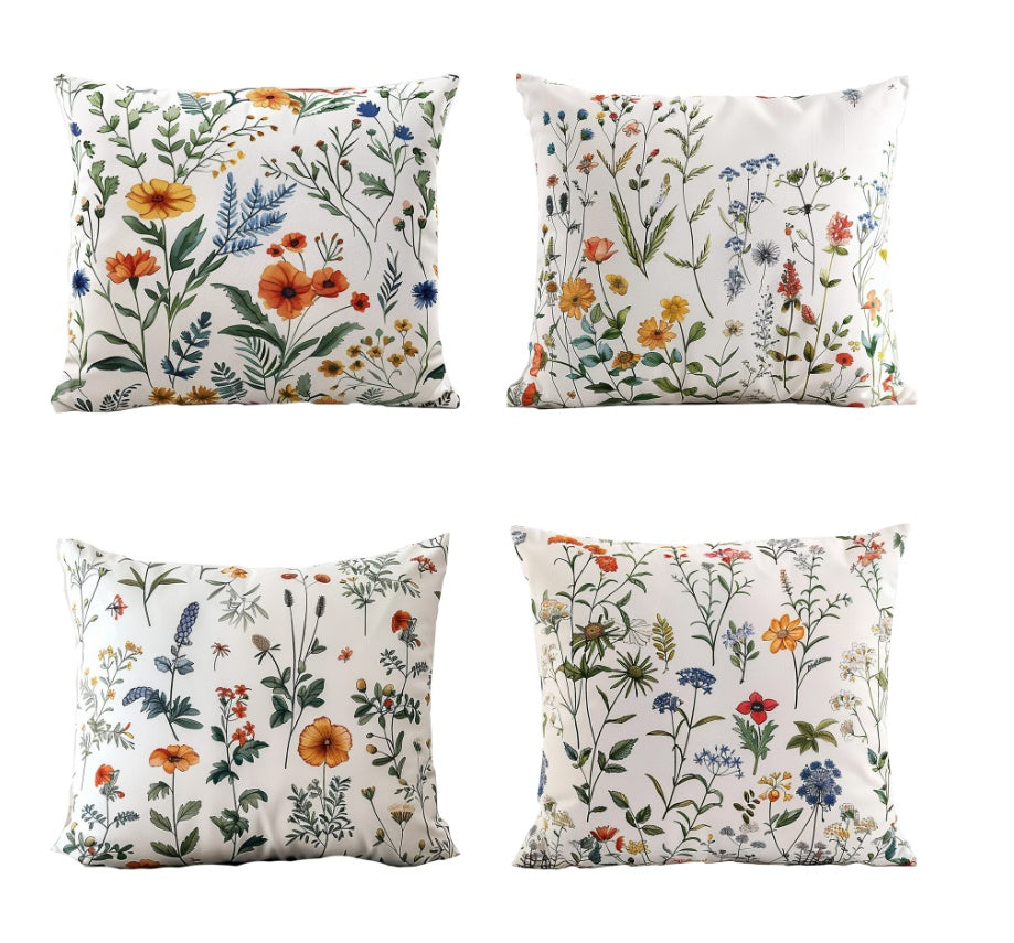 White Flowers Cushions
