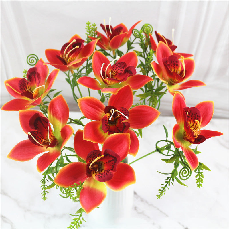 Decorative Handmade Silk Orchid Flowers