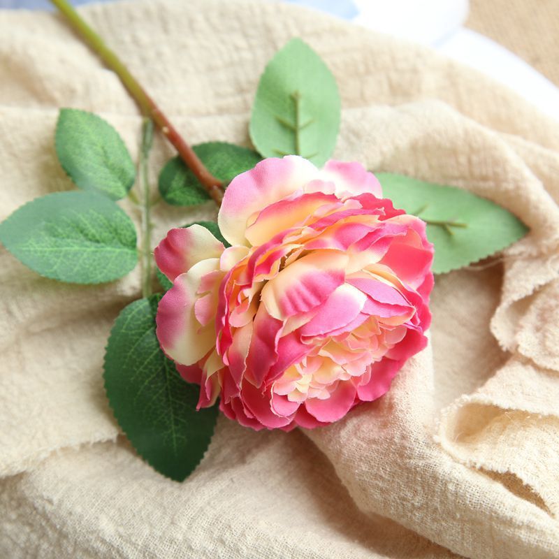Artificial Silk Flower Single Short Branch Rose