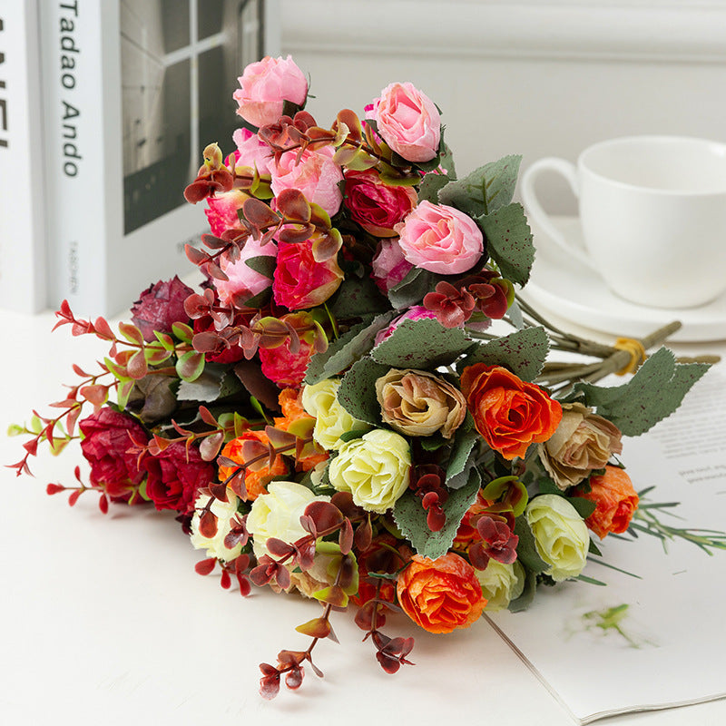 Silk Artificial Flower Rose Simulation European Diamond