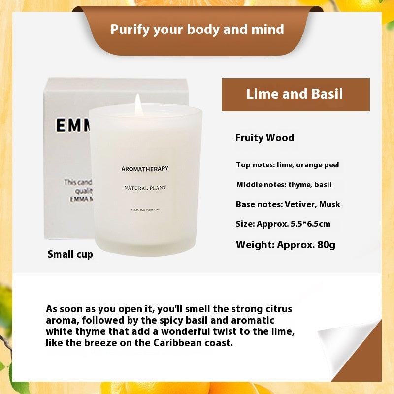 Scented Candles FIne Glass Jar Sealed With Wooden Lid