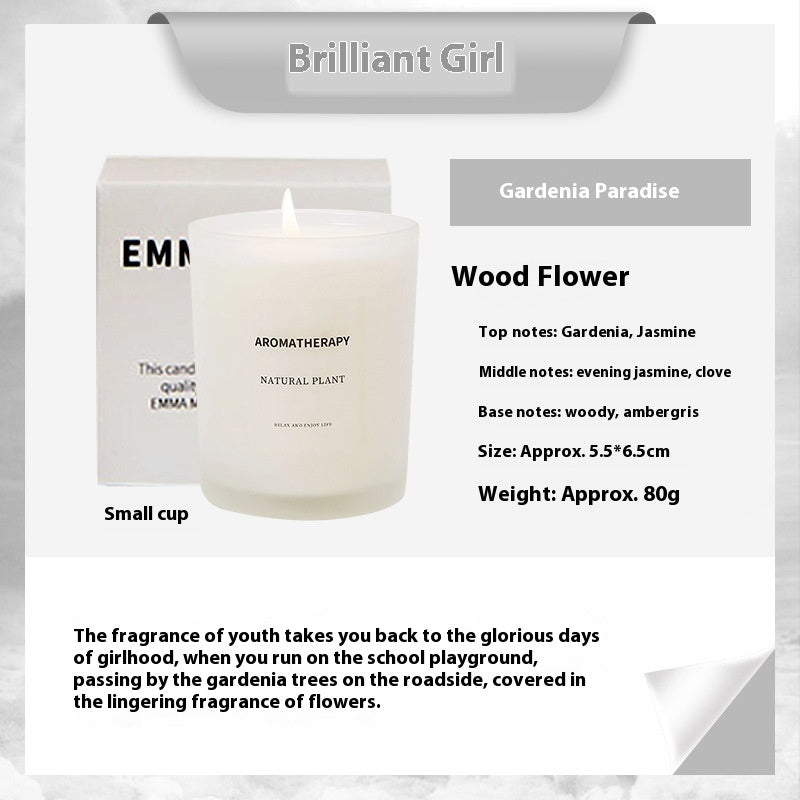 Scented Candles FIne Glass Jar Sealed With Wooden Lid