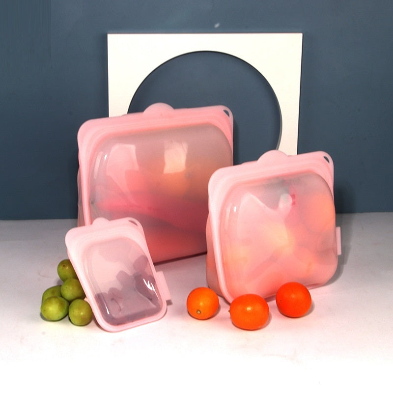 Sacchetto per la conservazione degli alimenti in gel di silice resistente alle alte temperature, per utensili da cucina.