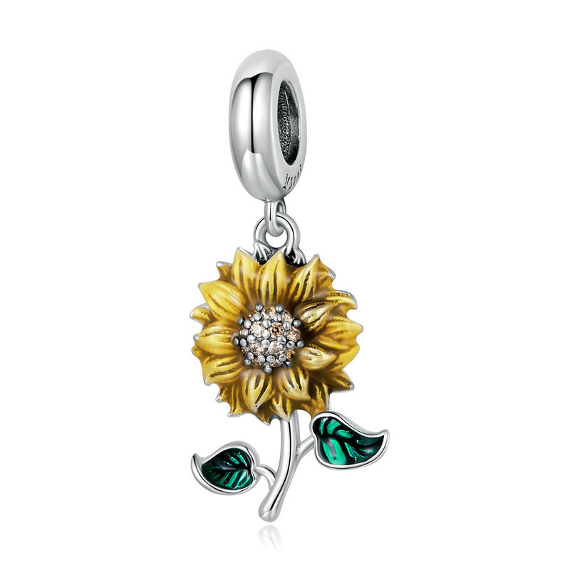 Sonnenblume S925 Silber Armband Anhänger