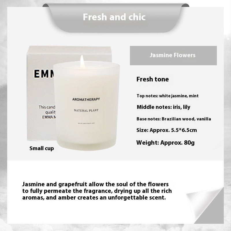 Scented Candles FIne Glass Jar Sealed With Wooden Lid