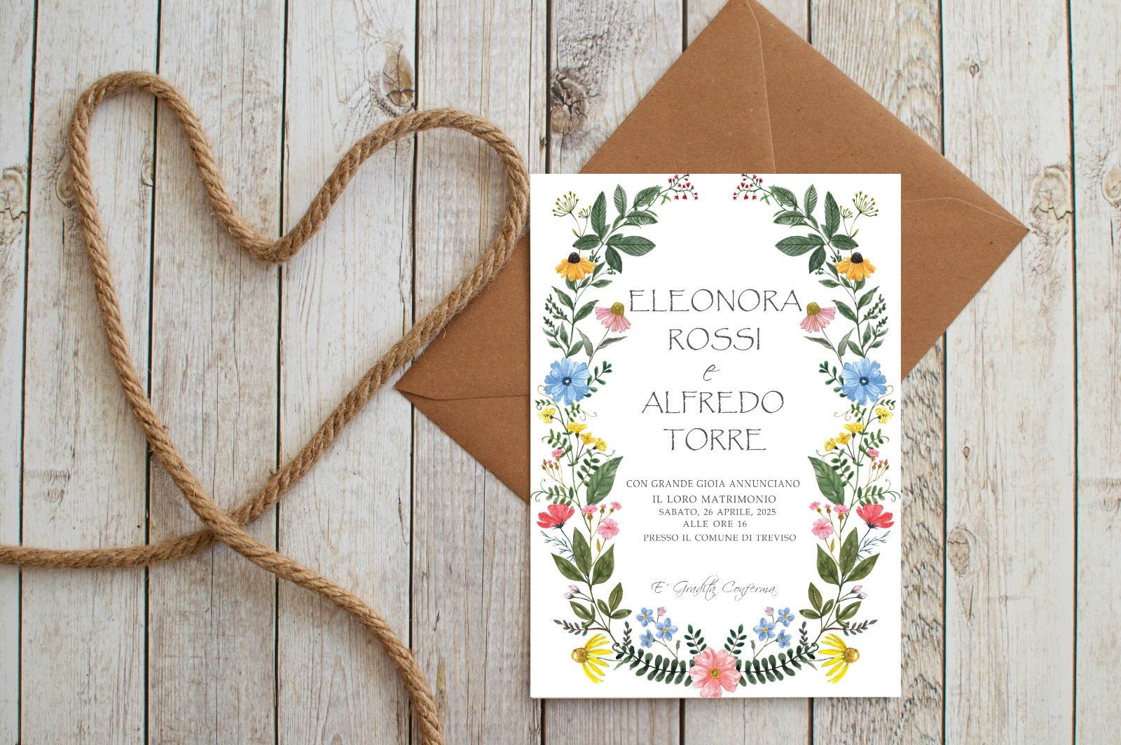 Invito Matrimonio Eleonora - Floreale