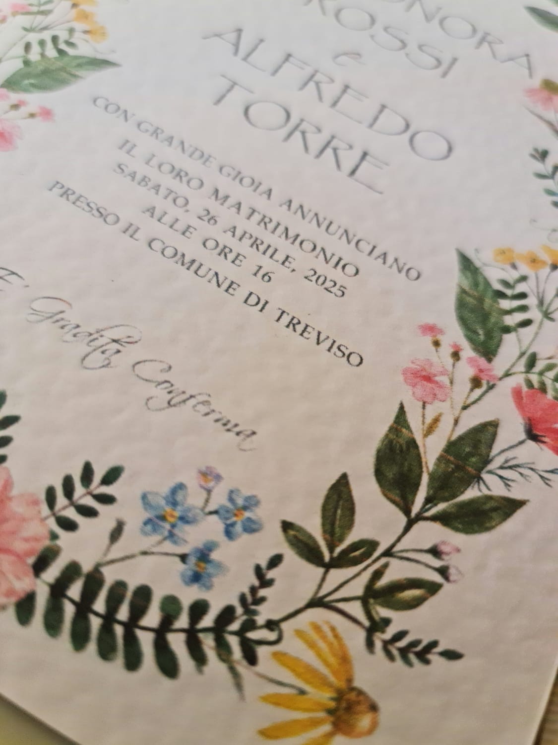 Invito Matrimonio Eleonora - Floreale